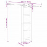 Drzwi przesuwne Biały 61 x 198,5 cm Lite drewno sosnowe i szkło