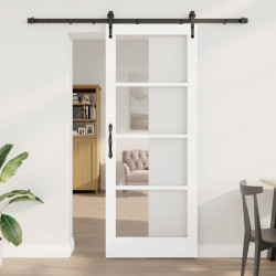 Drzwi przesuwne Biały i czarny 83 x 211 cm