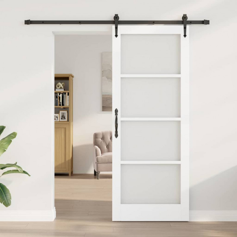 Drzwi przesuwne Biały i czarny 83 x 211 cm