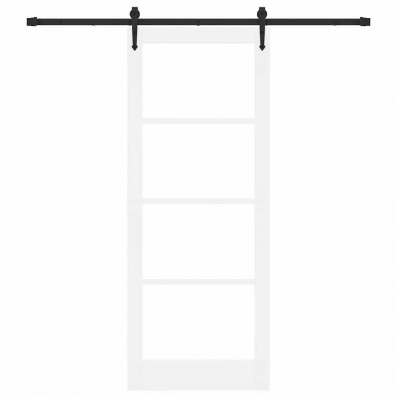 Drzwi przesuwne Biały i czarny 83 x 211 cm