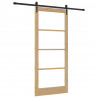 Drzwi przesuwne Naturalny i czarny 93 x 211 cm