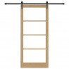 Drzwi przesuwne Naturalny i czarny 93 x 211 cm