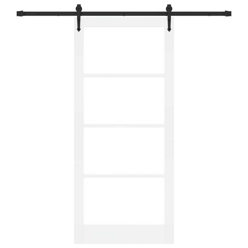 Drzwi przesuwne Biały i czarny 93 x 211 cm