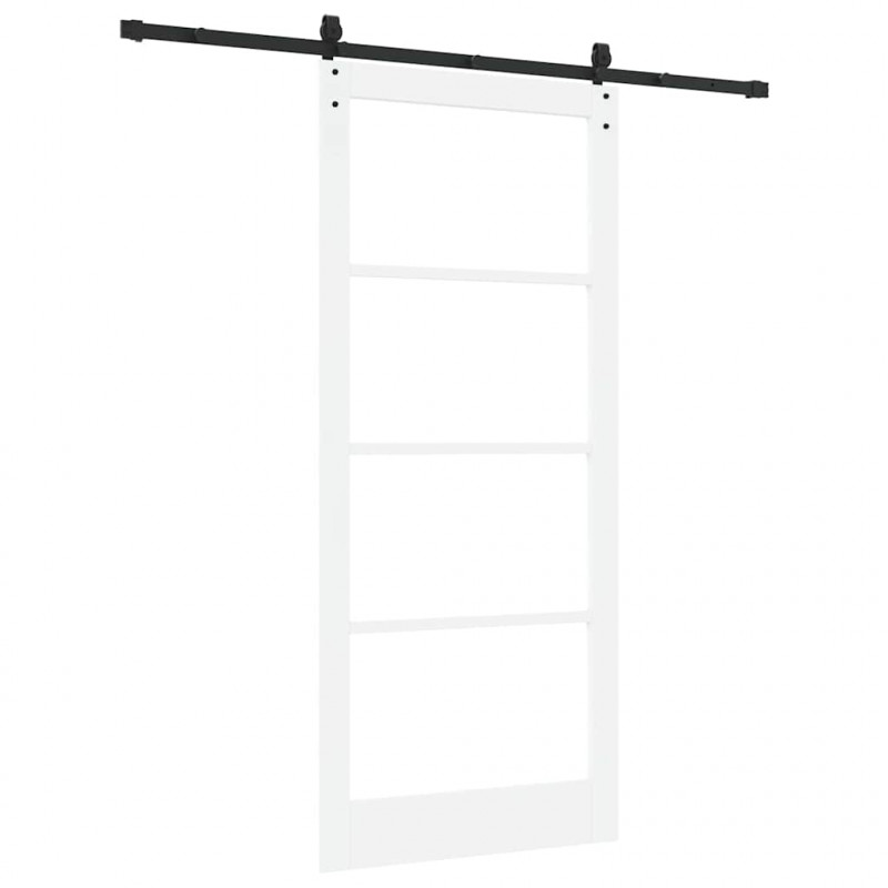 Drzwi przesuwne Biały i czarny 93 x 211 cm