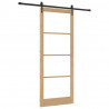 Drzwi przesuwne Naturalny i czarny 93 x 232 cm