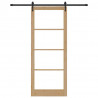 Drzwi przesuwne Naturalny i czarny 93 x 232 cm