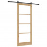 Drzwi przesuwne Naturalny i czarny 93 x 232 cm
