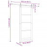 Drzwi przesuwne ORKDAL Naturalny 93 x 232 cm
