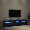 Szafka pod telewizor 2 pcs Czarny Dąb 195 x 35 x 40 cm