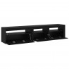 Szafka pod telewizor 2 pcs Czarny Dąb 195 x 35 x 40 cm
