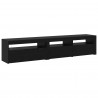 Szafka pod telewizor 2 pcs Czarny Dąb 195 x 35 x 40 cm