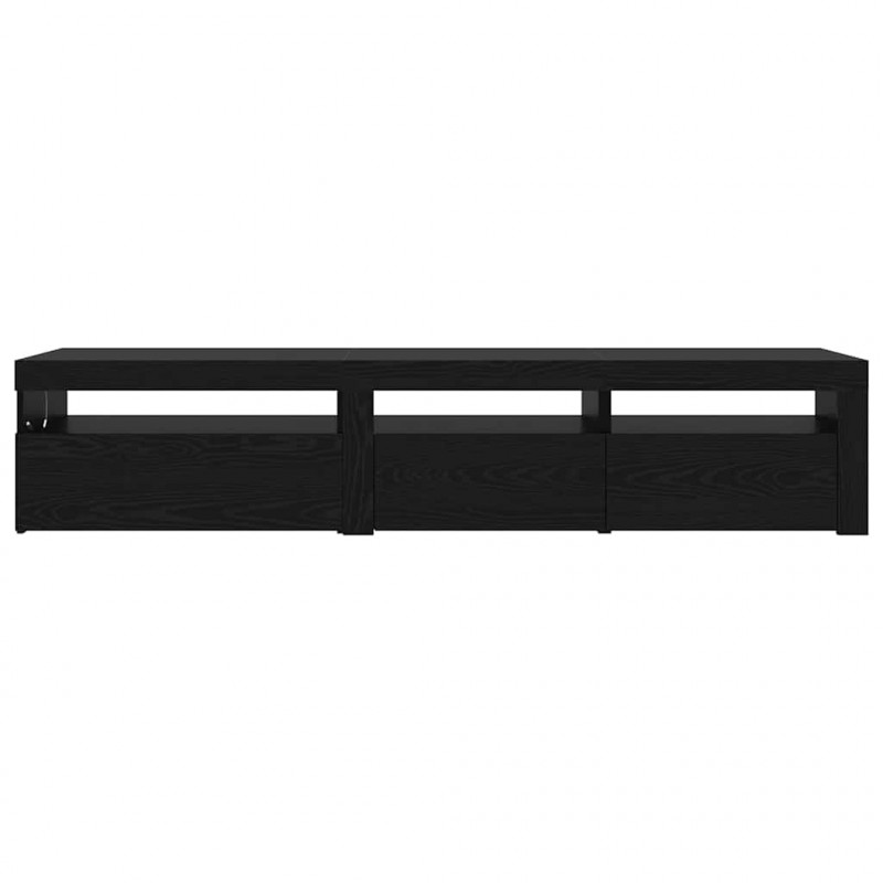 Szafka pod telewizor 2 pcs Czarny Dąb 195 x 35 x 40 cm