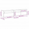 Szafka pod telewizor 2 pcs Czarny Dąb 195 x 35 x 40 cm