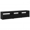 Szafka pod telewizor 2 pcs Czarny Dąb 180 x 35 x 40 cm