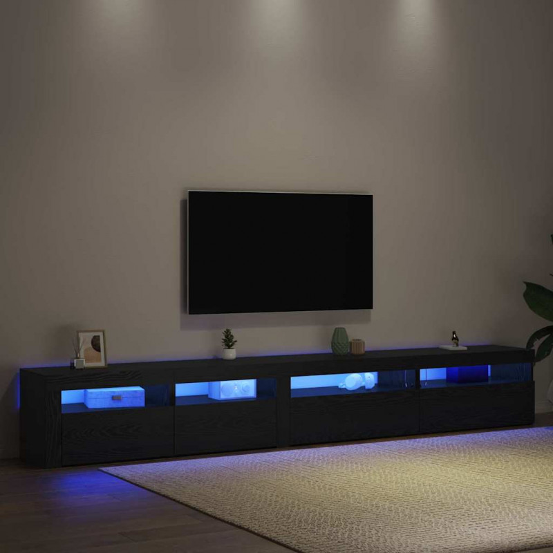 Zestaw szafek RTV 3 pcs Czarny Dąb 270 x 35 x 40 cm