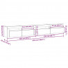 Zestaw szafek RTV 3 pcs Czarny Dąb 270 x 35 x 40 cm