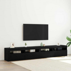 Zestaw szafek RTV 3 pcs Czarny Dąb 240 x 35 x 40 cm