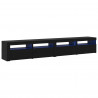 Zestaw szafek RTV 3 pcs Czarny Dąb 240 x 35 x 40 cm
