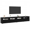 Zestaw szafek RTV 3 pcs Czarny Dąb 240 x 35 x 40 cm