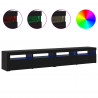 Zestaw szafek RTV 3 pcs Czarny Dąb 240 x 35 x 40 cm