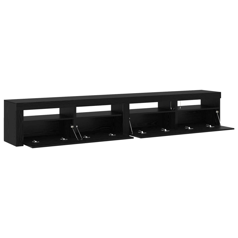 Zestaw szafek RTV 3 pcs Czarny Dąb 240 x 35 x 40 cm