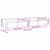 Zestaw szafek RTV 3 pcs Czarny Dąb 240 x 35 x 40 cm