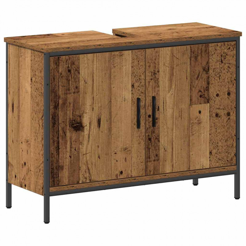 Zestaw mebli łazienkowych 4 pcs Brązowy Materiał drewnopochodny