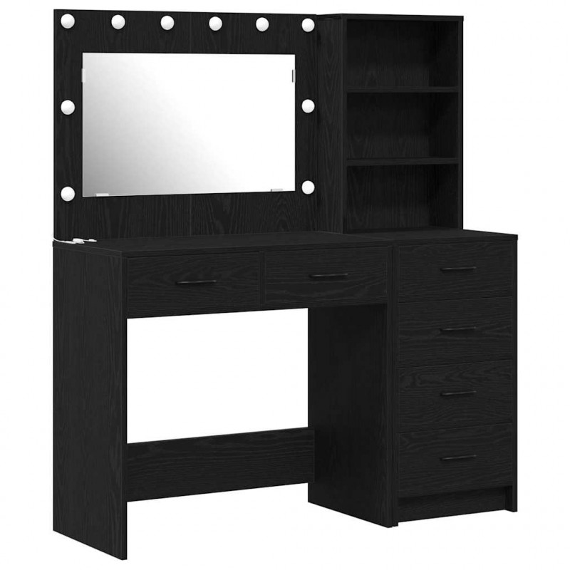 Toaletka Czarny 78,5 x 41 x 135 cm Materiał drewnopochodny