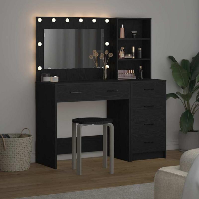 Toaletka Czarny 78,5 x 41 x 135 cm Materiał drewnopochodny