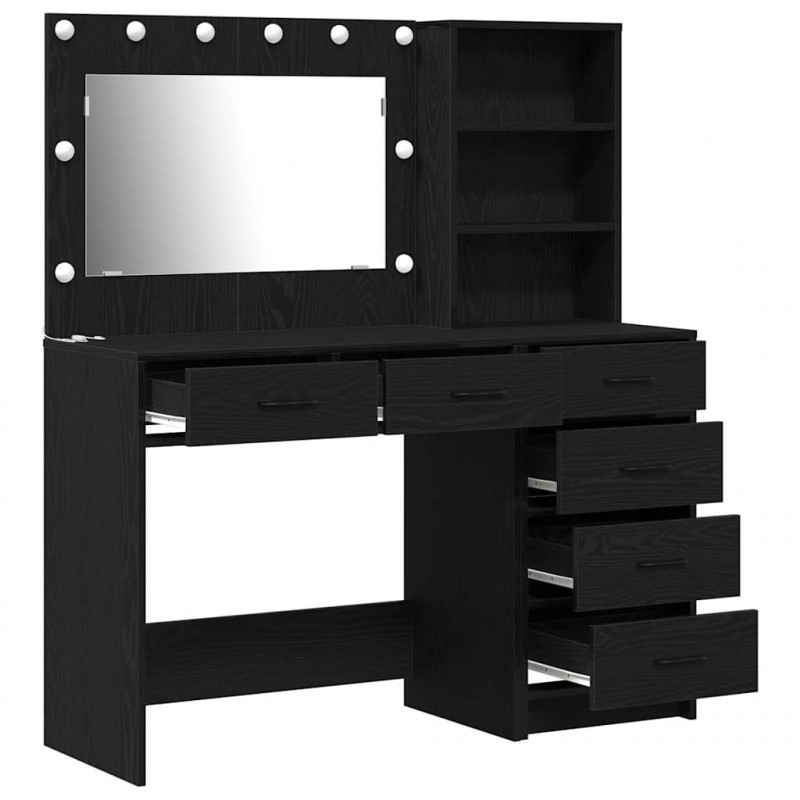 Toaletka Czarny 78,5 x 41 x 135 cm Materiał drewnopochodny