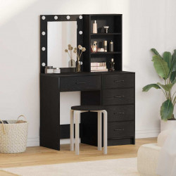Toaletka 2 pcs Czarny 50 x 41 x 135 cm Materiał drewnopochodny