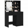 Toaletka 2 pcs Czarny 50 x 41 x 135 cm Materiał drewnopochodny