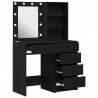 Toaletka 2 pcs Czarny 50 x 41 x 135 cm Materiał drewnopochodny
