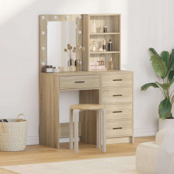 Toaletka 2 pcs Brązowy 50 x 41 x 135 cm Materiał drewnopochodny