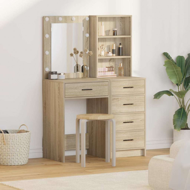Toaletka 2 pcs Brązowy 50 x 41 x 135 cm Materiał drewnopochodny