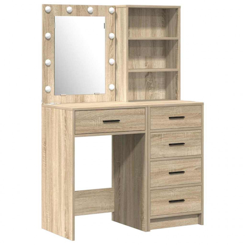 Toaletka 2 pcs Brązowy 50 x 41 x 135 cm Materiał drewnopochodny