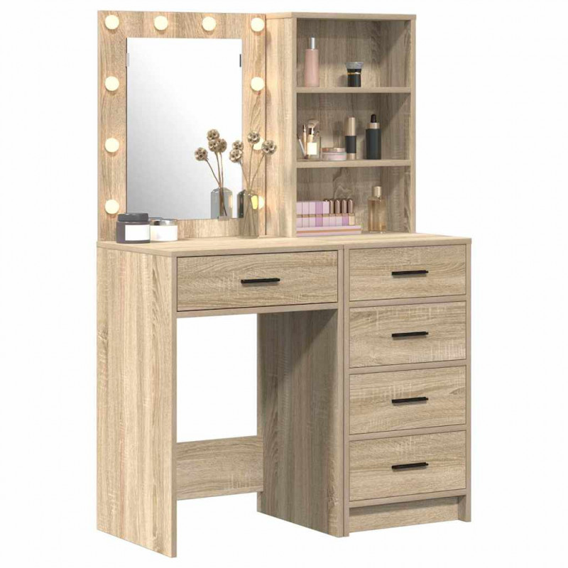 Toaletka 2 pcs Brązowy 50 x 41 x 135 cm Materiał drewnopochodny