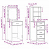 Toaletka 2 pcs Brązowy 50 x 41 x 135 cm Materiał drewnopochodny