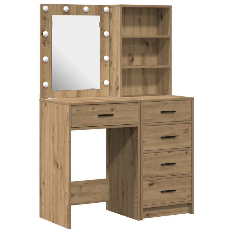 Toaletka 2 pcs Brązowy 50 x 41 x 135 cm Materiał drewnopochodny