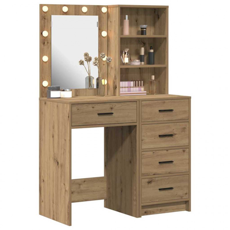 Toaletka 2 pcs Brązowy 50 x 41 x 135 cm Materiał drewnopochodny