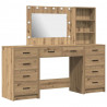 Toaletka 3 pcs Dąb rzemieślniczy Materiał drewnopochodny