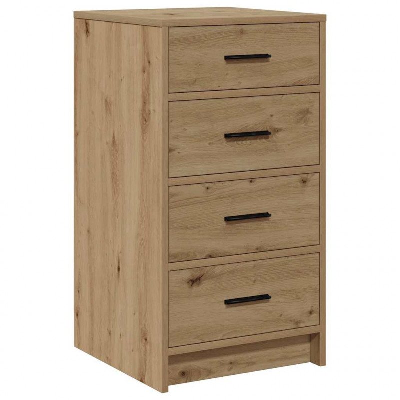 Toaletka 3 pcs Dąb rzemieślniczy Materiał drewnopochodny