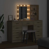 Toaletka z szufladą 3 pcs Brązowy Materiał drewnopochodny