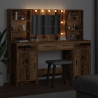 Zestaw toaletowy z LED z szufladą z półką 3 pcs Stare drewno