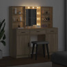 Zestaw toaletowy z LED 3 pcs Dąb Sonoma Materiał drewnopochodny