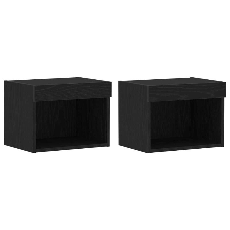 Zestaw szafek RTV 8 pcs Czarny dąb Materiał drewnopochodny