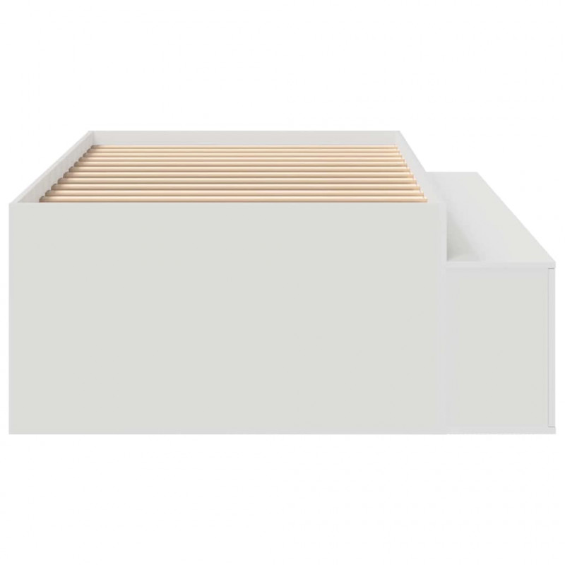 Ramka łóżka Biały 90 x 190 cm Materiał drewnopochodny
