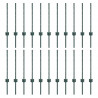 Słupek ogrodzeniowy. 22 pcs Zielony 100 cm Stal