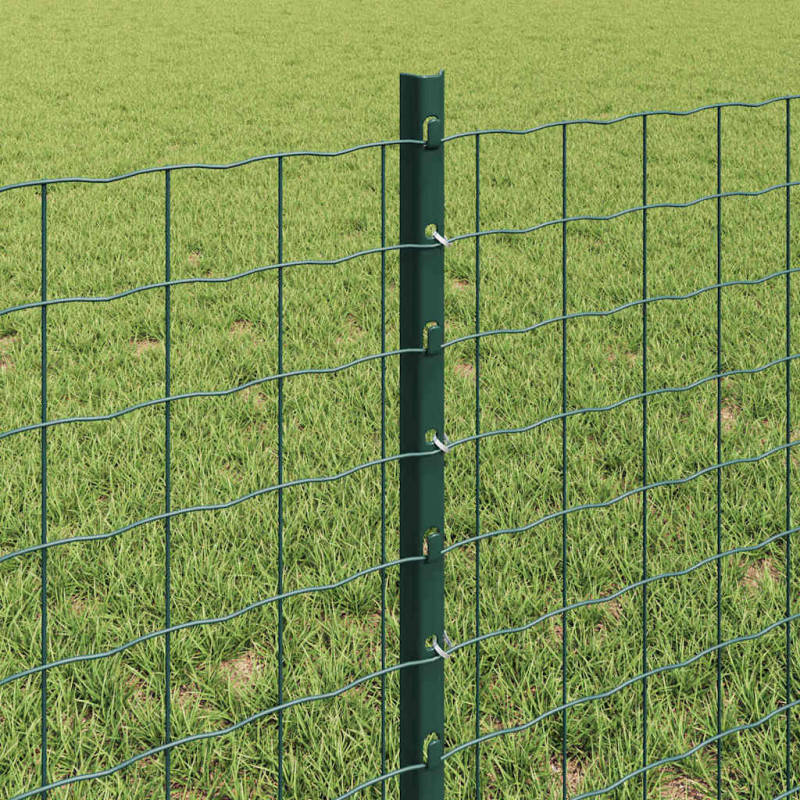 Słupek ogrodzeniowy. 44 pcs Zielony 100 cm Stal