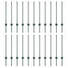 Słupek ogrodzeniowy. 22 pcs Zielony 120 cm Stal
